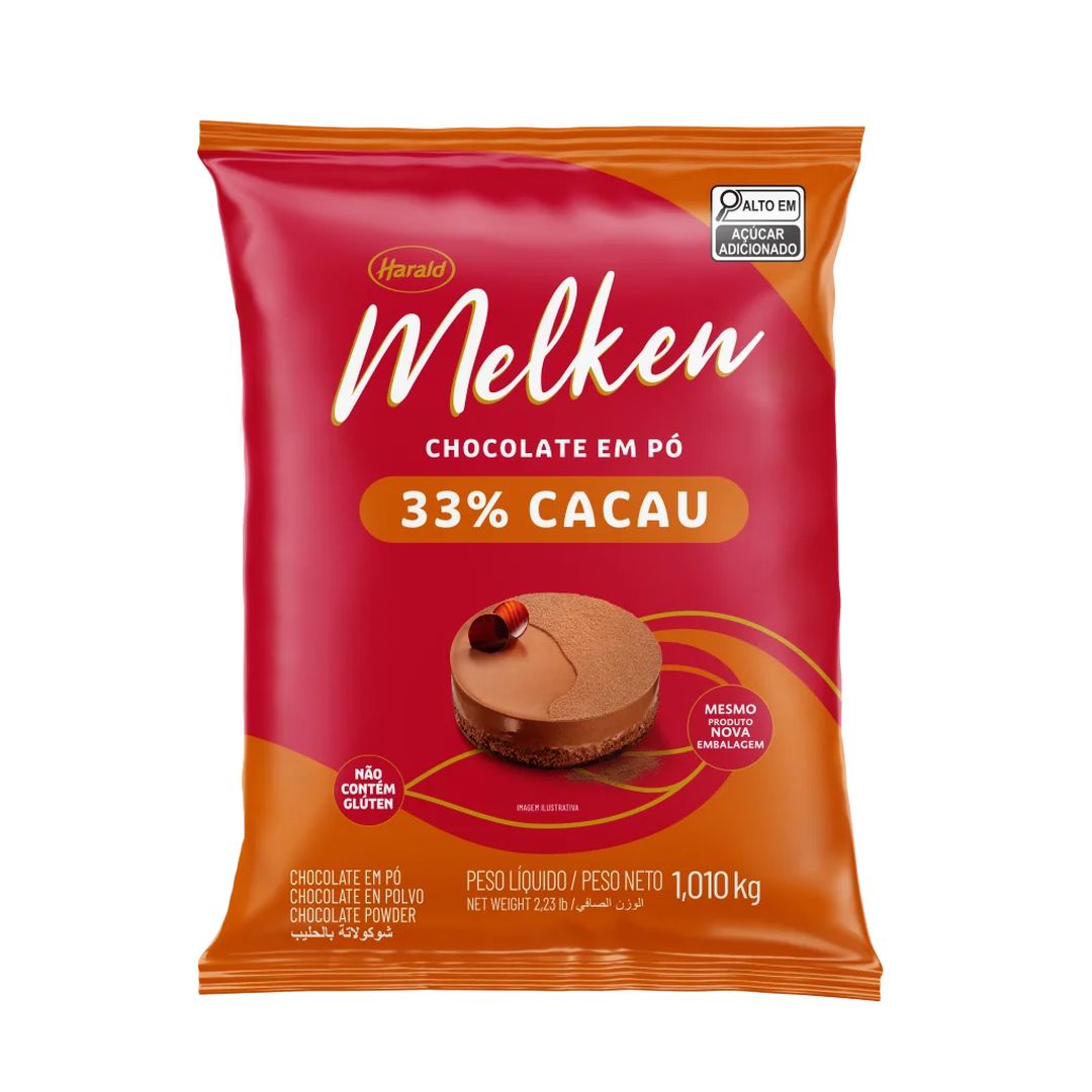 Chocolate em Pó Melken 33% Cacau (1,010kg)